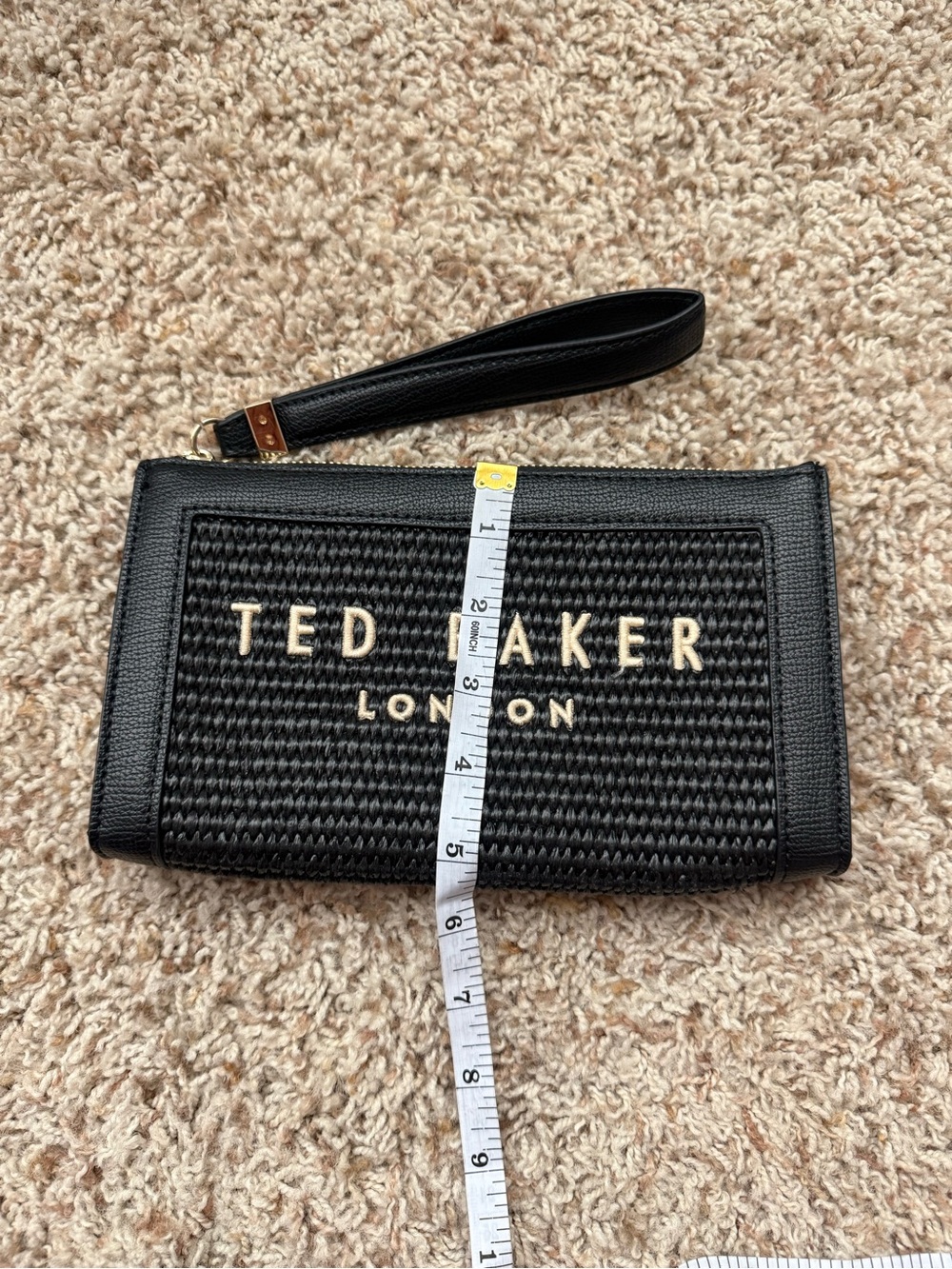 Ted Baker Black Woven Wristlet with Gold Logo - Picture 8 of 8